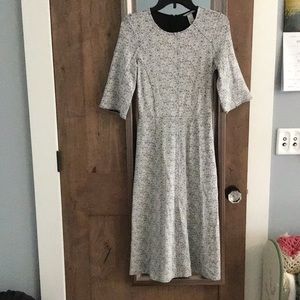 H&M Black and White Midi Dress - XS